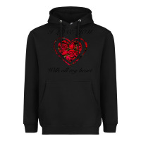 Black I love you with all my heart Heavyweight Hoodie - Bettercallsaul