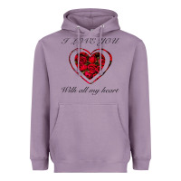 Lavender I love you with all my heart Heavyweight Hoodie - Bettercallsaul