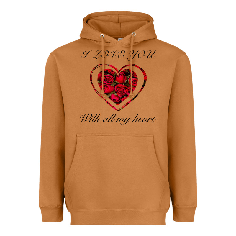 I Love You With All My Heart Heavyweight Hoodie by Bettercallsaul | Teevron