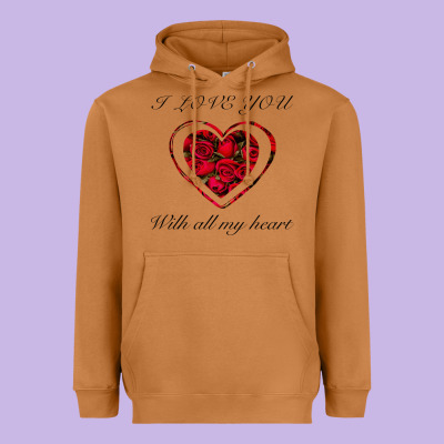 I Love You With All My Heart Heavyweight Hoodie Designed By Bettercallsaul