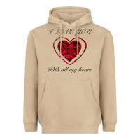 Mushroom I love you with all my heart Heavyweight Hoodie - Bettercallsaul