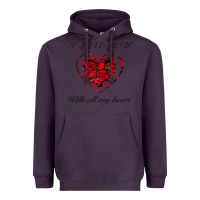 Plum I love you with all my heart Heavyweight Hoodie - Bettercallsaul