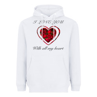 White I love you with all my heart Heavyweight Hoodie - Bettercallsaul