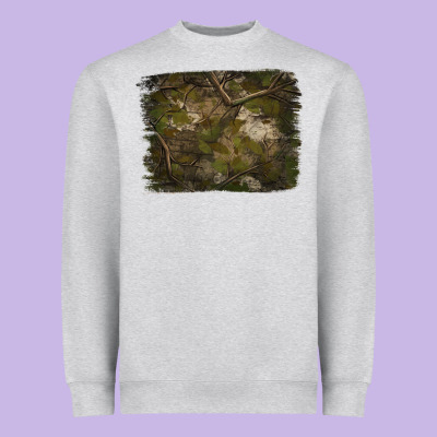 Green Hunter Camouflage Pattern Brushstroke Heavyweight Sweatshirt Designed By Jasminsmagicworld