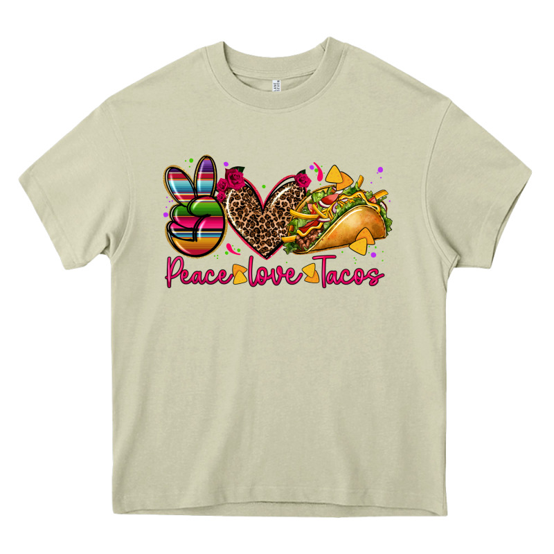 Peace Love Tacos Heavy Core Tee by CTS Tumbler Store | Teevron