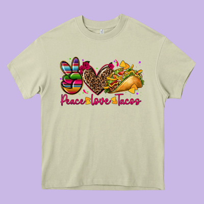 Peace Love Tacos Heavy Core Tee Designed By Cts Tumbler Store