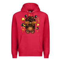 Cardinal new year's eve afro messy bun Premium Hoodie - texasbilliewilder
