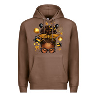 Chestnut new year's eve afro messy bun Premium Hoodie - texasbilliewilder