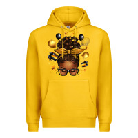 Lemon new year's eve afro messy bun Premium Hoodie - texasbilliewilder