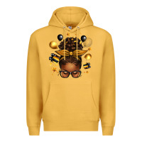 New Year's Eve Afro Messy Bun Premium Hoodie | Teevron