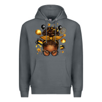 Rock new year's eve afro messy bun Premium Hoodie - texasbilliewilder