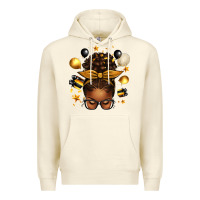 Sandshell new year's eve afro messy bun Premium Hoodie - texasbilliewilder