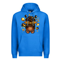 True Royal new year's eve afro messy bun Premium Hoodie - texasbilliewilder