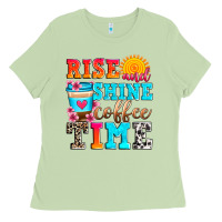 Matcha rise and shine coffee time Ladies Tee - Zillion Design Studio