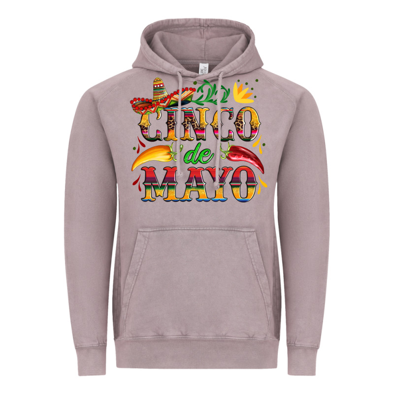 Cinco De Mayo With Pepper And Sombrero Vintage Hoodie by Artiststas | Teevron
