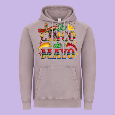 Cinco De Mayo With Pepper And Sombrero Vintage Hoodie Designed By Artiststas