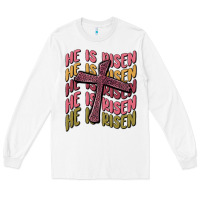 White he is risen Long Sleeve Tee - MaliasSmallBusiness