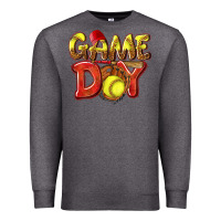 Charcoal Heather Game Day Softball Premium Sweatshirt - NancyCooperArtShop