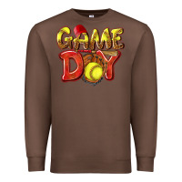 Chestnut Game Day Softball Premium Sweatshirt - NancyCooperArtShop