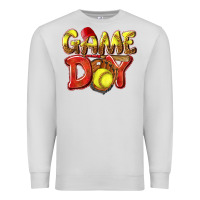 Dove Grey Game Day Softball Premium Sweatshirt - NancyCooperArtShop