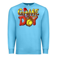Ocean Blue Game Day Softball Premium Sweatshirt - NancyCooperArtShop