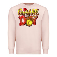 Pale Pink Game Day Softball Premium Sweatshirt - NancyCooperArtShop