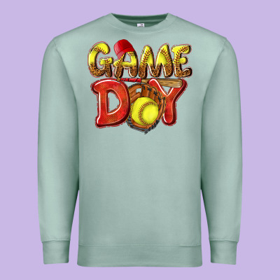 Game Day Softball Premium Sweatshirt Designed By Nancycooperartshop