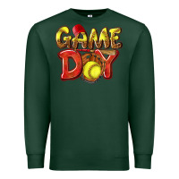 Sports Green Game Day Softball Premium Sweatshirt - NancyCooperArtShop