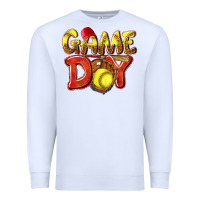 White Game Day Softball Premium Sweatshirt - NancyCooperArtShop