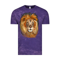 Cloud Purple Lion Head Vintage Tee - LillyAllenDesigns