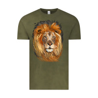 Vintage Olive Lion Head Vintage Tee - LillyAllenDesigns