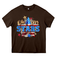 Chocolate Brown oh my stars Heavy Core Tee - Zillion Design Studio