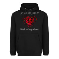 Black I love you with all my heart Heavyweight Hoodie - Bettercallsaul