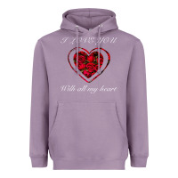 Lavender I love you with all my heart Heavyweight Hoodie - Bettercallsaul