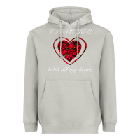 I Love You With All My Heart Heavyweight Hoodie | Teevron