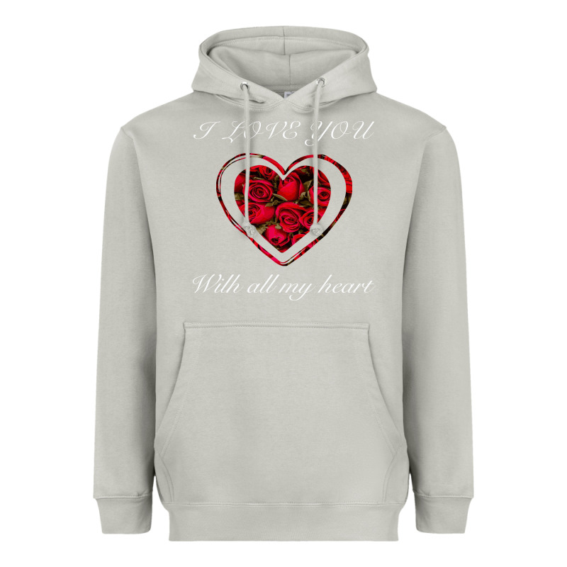 I Love You With All My Heart Heavyweight Hoodie by Bettercallsaul | Teevron
