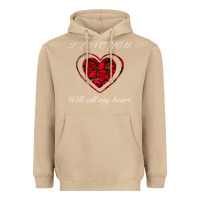 Mushroom I love you with all my heart Heavyweight Hoodie - Bettercallsaul