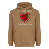 Toasted Coconut I love you with all my heart Heavyweight Hoodie - Bettercallsaul