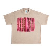 Valentines Day Leopard Glitter Brushstroke Urban Heavy Tee | Teevron