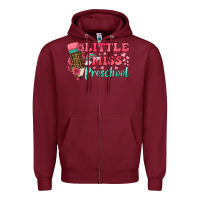 Burgundy little miss preschool Zipper Hoodie - BundleAndBundleShop