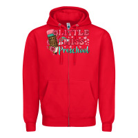 Red little miss preschool Zipper Hoodie - BundleAndBundleShop