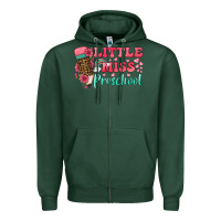 Sports Green little miss preschool Zipper Hoodie - BundleAndBundleShop