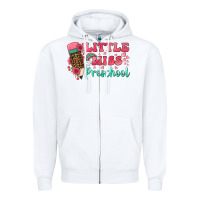White little miss preschool Zipper Hoodie - BundleAndBundleShop