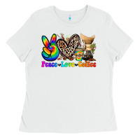 White peace love  coffee Ladies Tee - Zillion Design Studio
