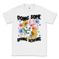 White doing some spring reading Classic Tee - MaliasSmallBusiness