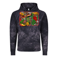 Cloud Black mexican cacti background Vintage Hoodie - Artiststas