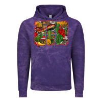 Cloud Purple mexican cacti background Vintage Hoodie - Artiststas