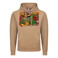 Vintage Coffee mexican cacti background Vintage Hoodie - Artiststas