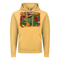 Vintage Mustard mexican cacti background Vintage Hoodie - Artiststas