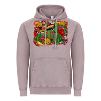 Vintage Zinc mexican cacti background Vintage Hoodie - Artiststas